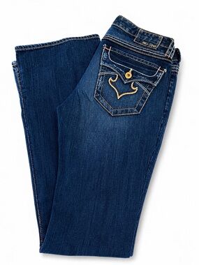 Big Star Women's Indigo Bootcut Jeans with Gold Stitching
